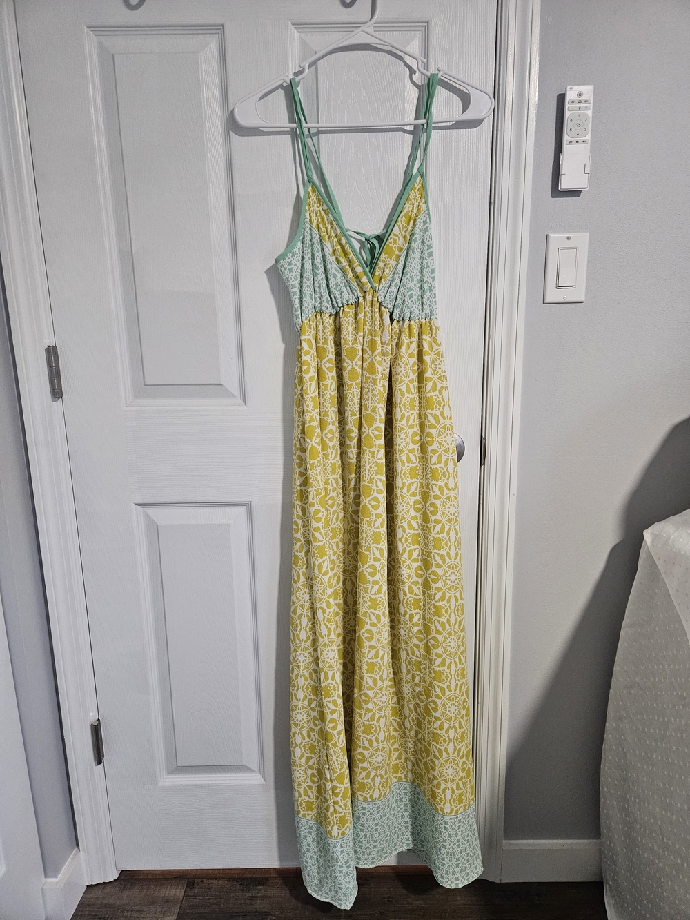 lovestitch Mint Green & White Printed Dress